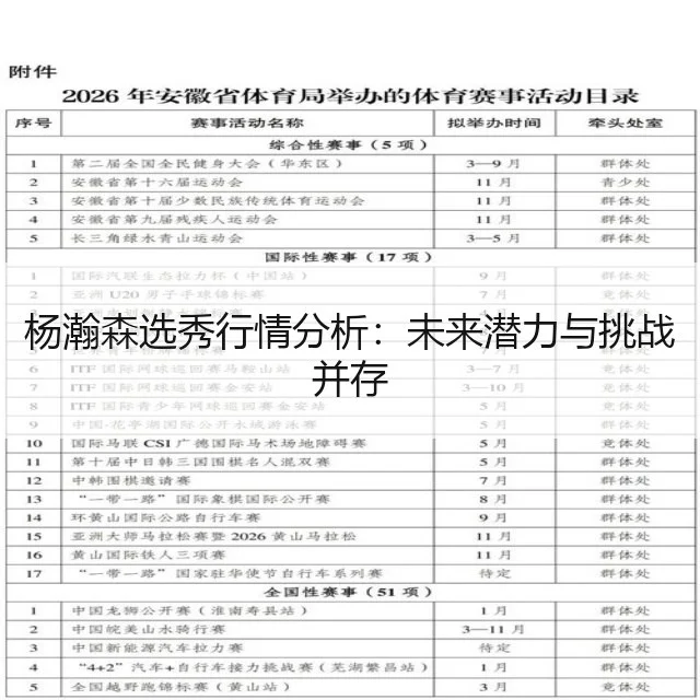 杨瀚森选秀行情分析:未来潜力与挑战并存